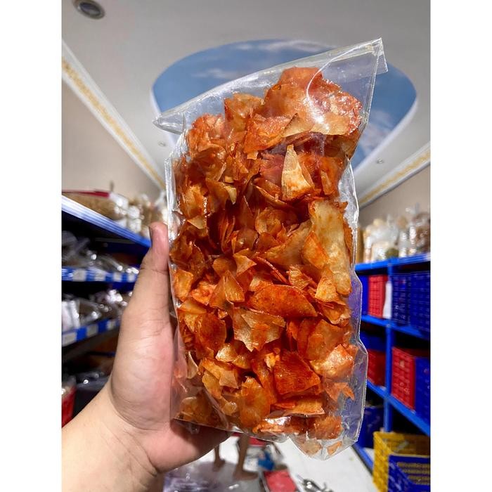 

TERUJI Keripik Singkong Balado Basah 500gr Kering Makanan Food Snack Cemilan Pedas
