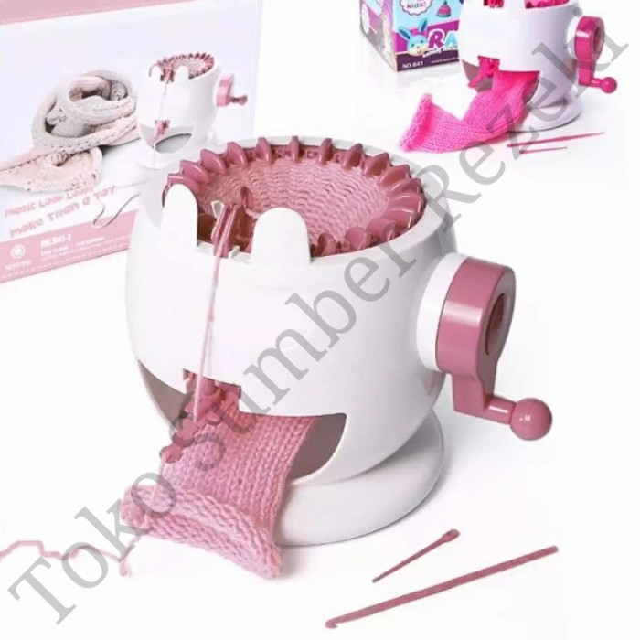 Mesin Tenun Jahit Rajut Portabel Mini Portable Diy Kecil Bordir Wol