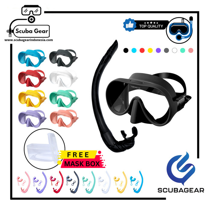 TERMURAH - SCUBAGEAR Mask Diving Frameless M1+ Snorkel - Scuba Diving NOT zeepro