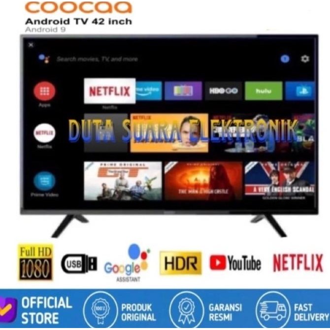 COOCAA SMART ANDROID TV 42inch  FULL HD 42ctc6200  FREE BRACKET Siap Kirim