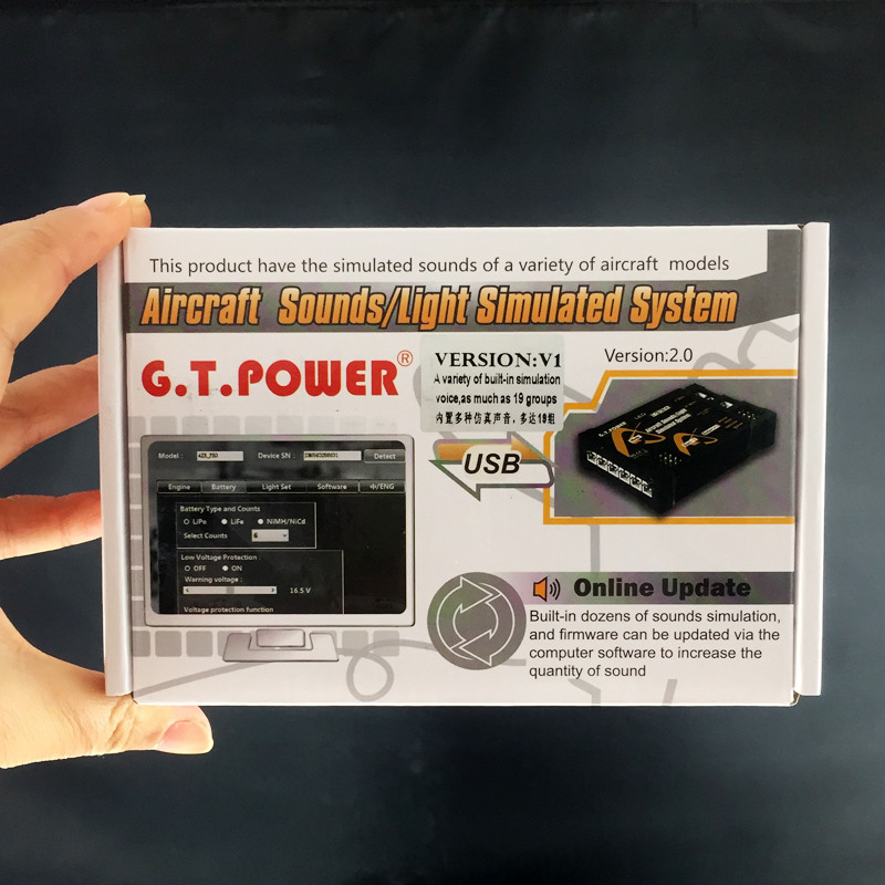 KESP G.T.POWER  Aircraft Simulated Sounds Light System V1 For RC Airplane Aircraft helicopter