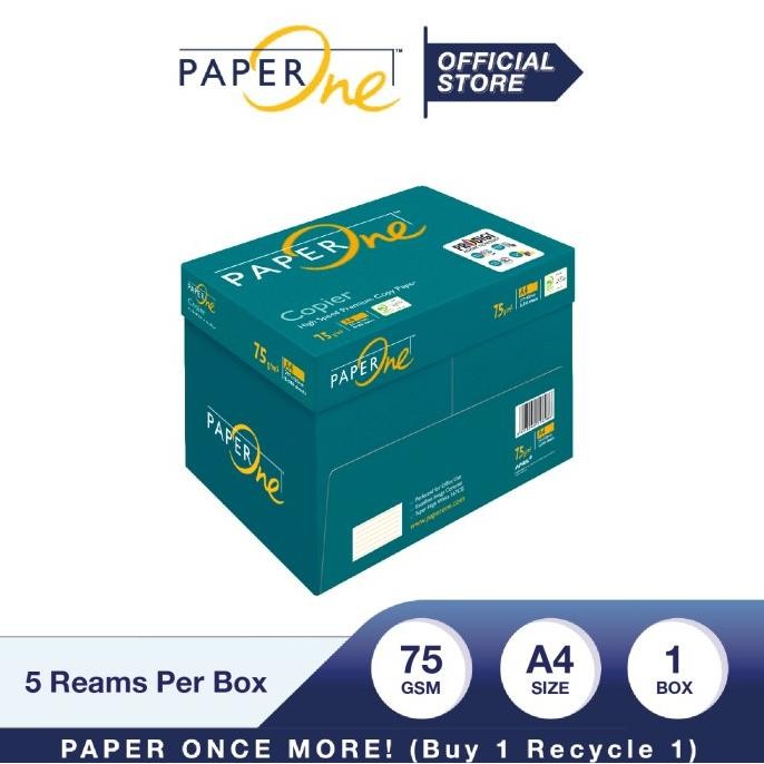 

Paperone Kertas A4 75Gr Copier 1 Box (2500 Lembar) Kertas Hvs