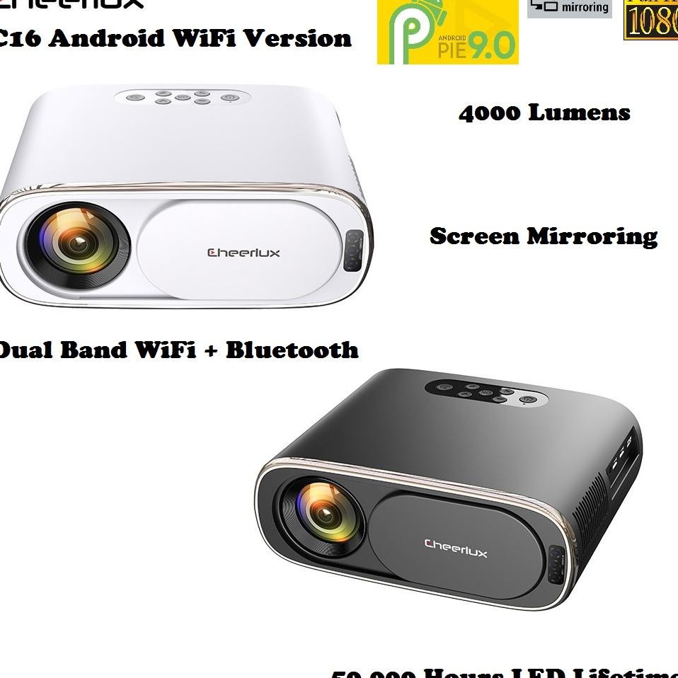 Cheerlu C16 Android Wifi Mart Android Projector 10P 4 Lumen Proyetor Android Dari Cheerlu Alternatif