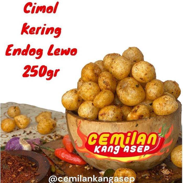 

BERGARANSI Cimol Kering Ndog Lewo Singkong Pedas Daun Jeruk Kemasan Pak 250gr Camilan Food Snacks
