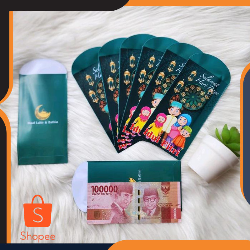 

Murah Grosir Amplop Lebaran Ukuran L isi 100pcs Angpau Lebaran Idul Fitri Motif Lucu Ukuran Besar L - Bedug hijau L Elegan