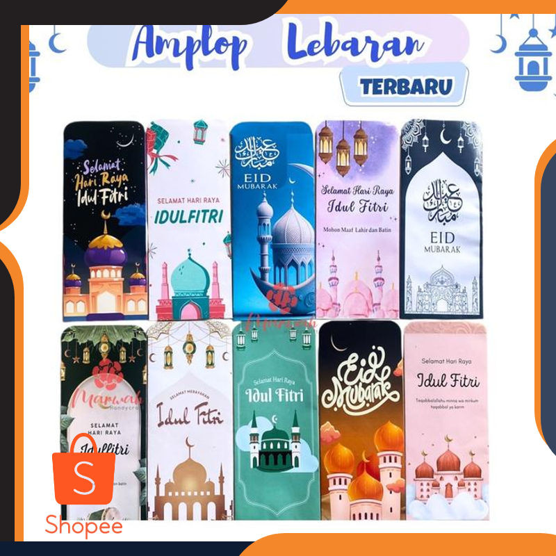 

Grosir Amplop Lebaran Motif Islami Isi 10 pcs Ukuran 7 x 18 cm Uang Tidak Dilipat Kertas Art paper Amplop Unik Angpau Idul fitri - A1 Keren