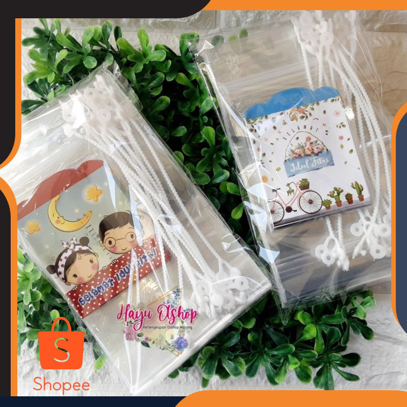 

Grosir Terbaru Paket Plastik Snack Angpau Lebaran Standing Pouch +Tali +Amplop Terlaris Elegan