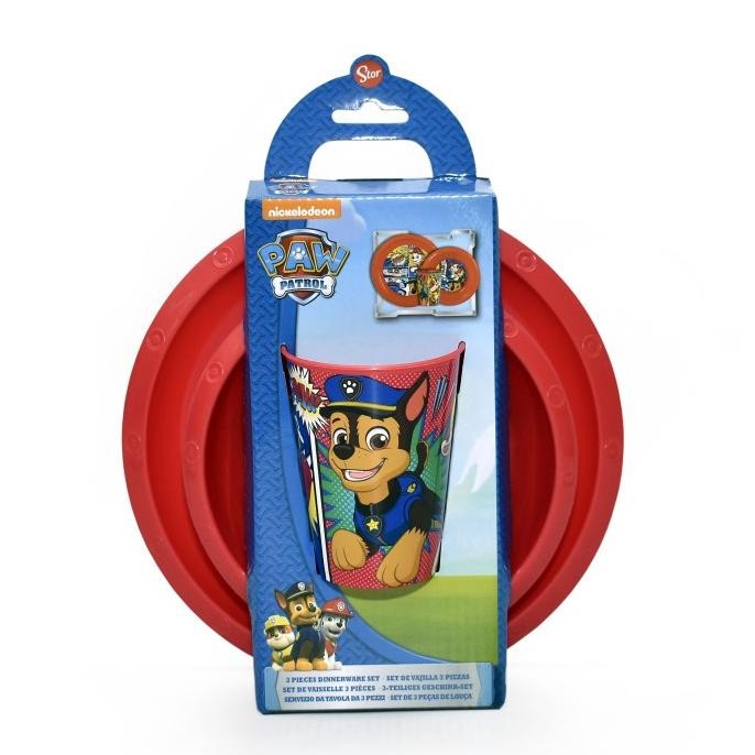 Ready PAW PATROL Perlengkapan Makan Anak 3 Pcs Easy Set Paw Patrol Comic