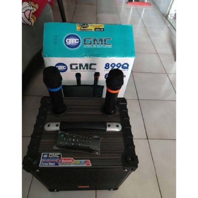 Gmc Speaker Portable Speaker Gmc 8 Inci Bluetooth Gmc 899Q Gmc 899 Q Bonus 2 Mic Wireless Speaker Ne