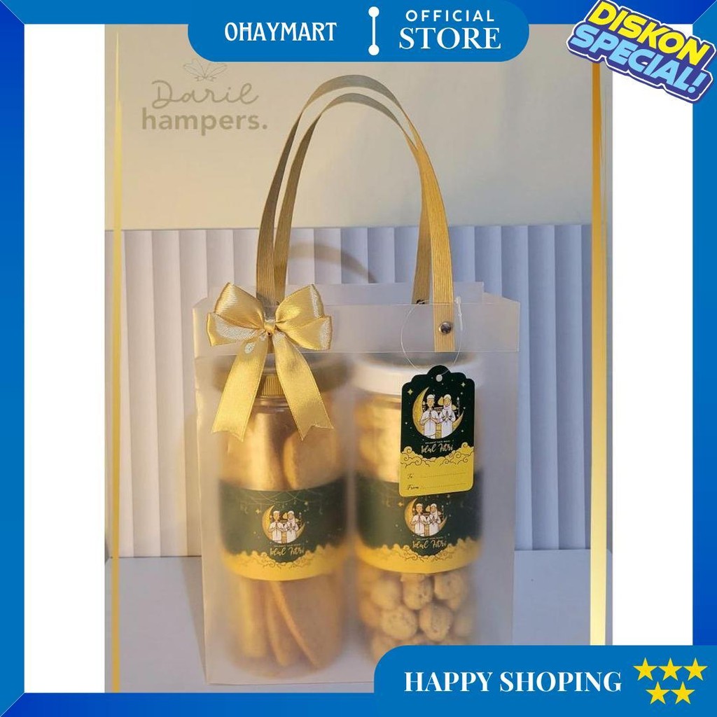 

Hampers Kue Kering Mewah Lebaran Idul Fitri 2025 (Soes+Bagelan) D Promo Puncak