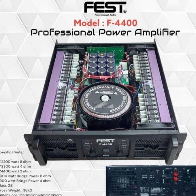 Power Amplifier Fest F4400 F 4400 Class Gb Original New Stok