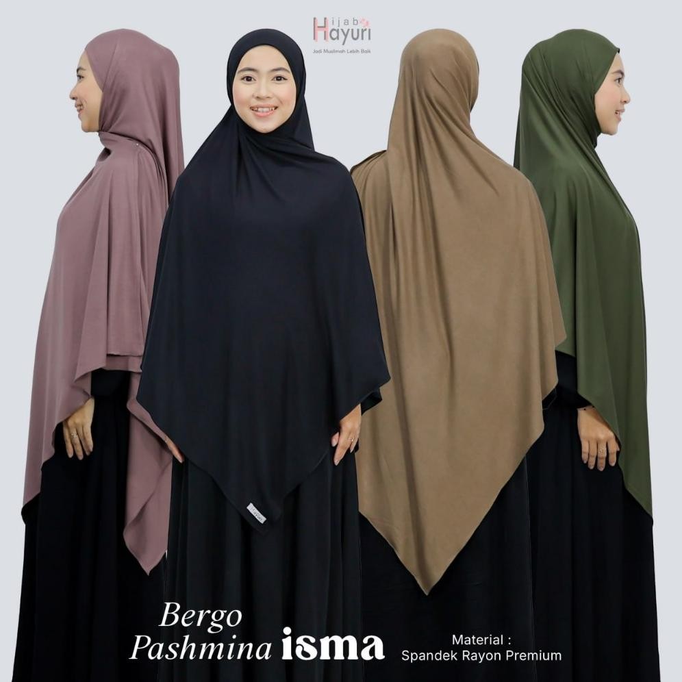 New Produck>> Bergo Pashmina Isma Spandex Rayon Hijab Hayuri