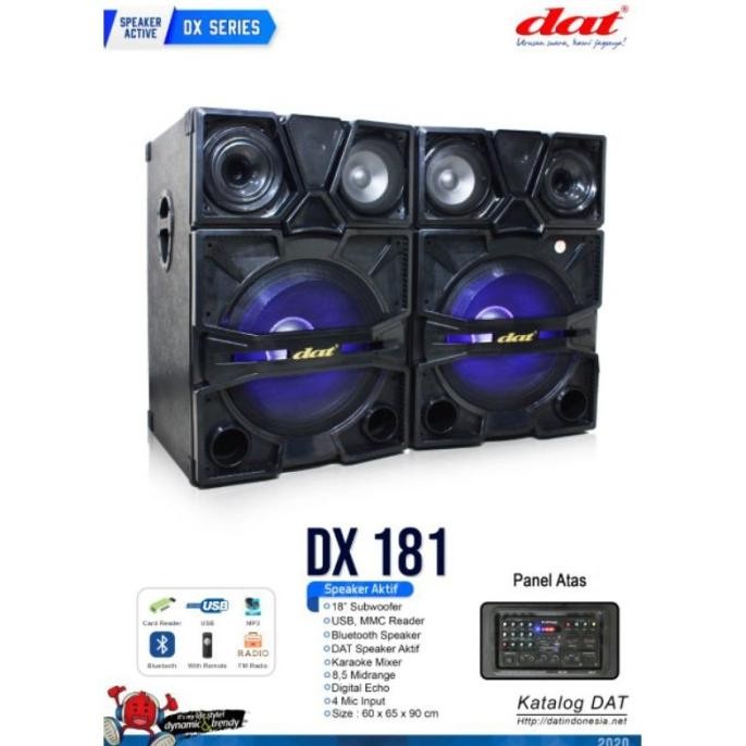 Speaker Dat Dx-181 Speaker Aktif 18 Inc Single Subwoofer New Stok