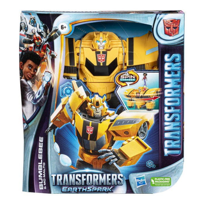 

Transformers EarthSpark Spin Changer Bumblebee and Mo Malto