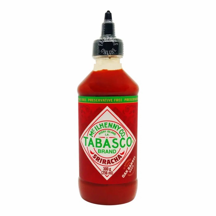

Tabasco Sauce - Sriracha 256ml