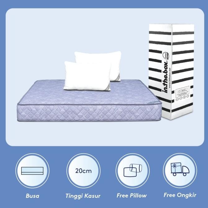 Kasur Busa In The Box Hybrid Ukuran 100X200 (Super Single) Free Bantal Original Dan Terpercaya