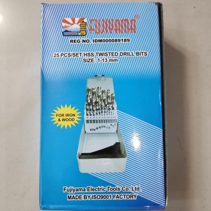 MATA BOR SET BESI DAN KAYU HSS 25 PCS DRILL BITS FUJIYAMA