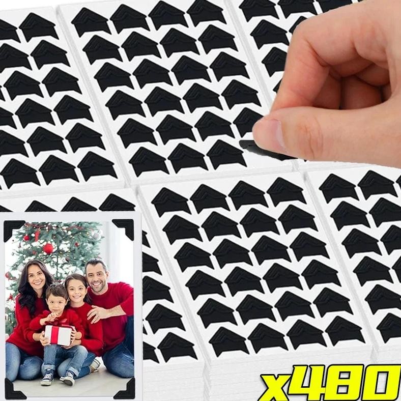 

24/480PCS DIY Photo Album Scrapbook Corner Stickers Creative Kraft Paper Corner Sticker Scrapbooking Picture Decoration Supplies