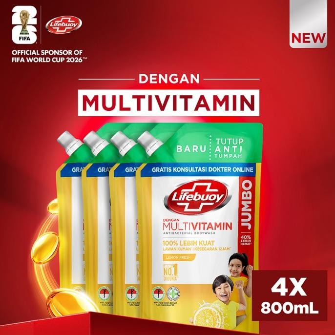 

Produk Baru!! Lifebuoy Sabun Mandi Cair Refill Lemon Fresh 800ml Multipack