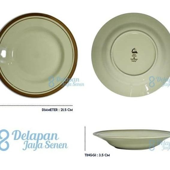 ((((()paling dicari] Piring Porselen Coklat 8 Inch |Piring Makan |Piring Nasi Goreng Siomay