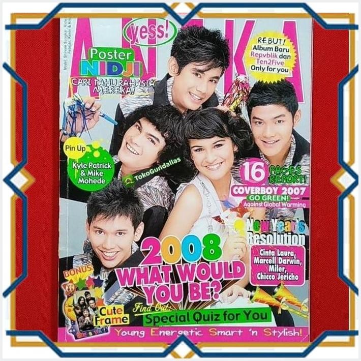 [TGS] MAJALAH ANEKA YESS 2007-2008/COVER SHIREEN SUNGKAR,KEVIN,RIDWAN,KRISTO