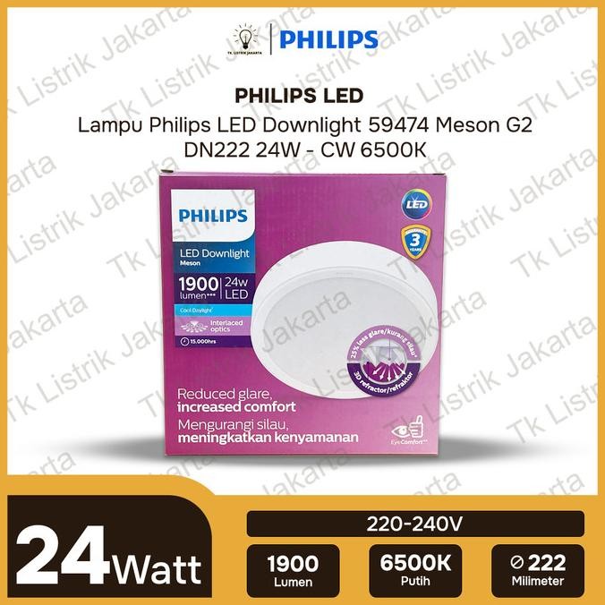 Lampu - Lampu Philips Meson Downlight Plafon Led 59474 200 24W Outbow Bulat