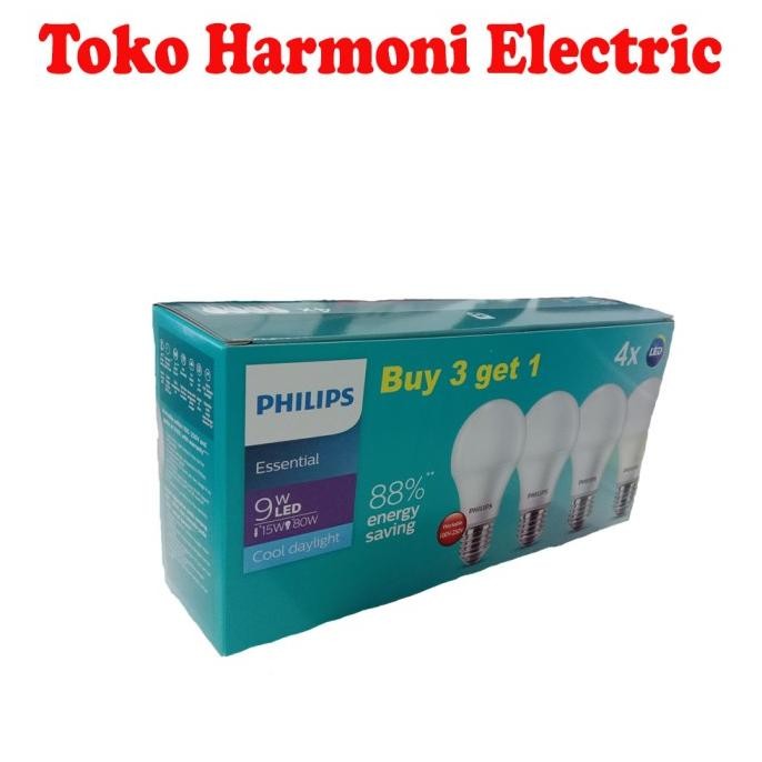 Lampu - Lampu Philips Essential Led 9Watt Multipack