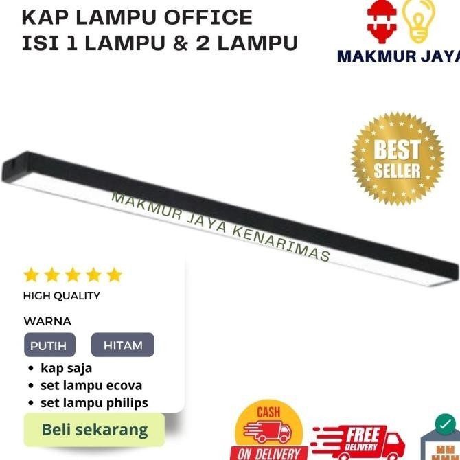 Lampu - Hanging Lamp Office Tl T8 Set Philips Led Kap Lampu Office Gantung