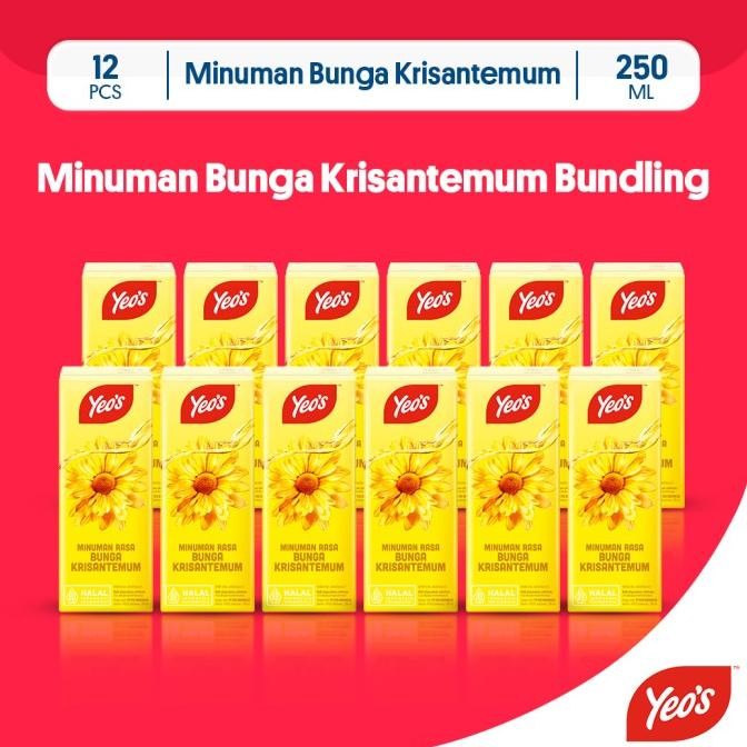 Siap Kirim Yeos Minuman Teh Kembang Bunga Krisantimum 250ml - 12 Pcs