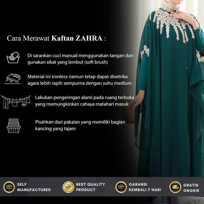 SALE ELKAFTAN - ZAHRA KAFTAN BETWING SET (GAMIS LEBARAN KONDANGAN BUSUI FRIENDLY NYAMAN SET TURBAN M