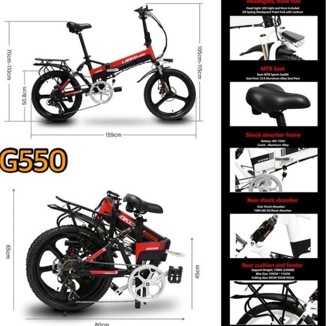 Ready Lankeleisi Sepeda Lipat Motor Listrik G300 G660 G550 G650  - Himo