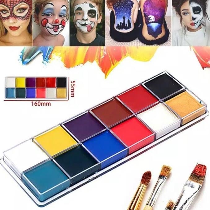 

Siap kirim Body Face Painting 12 Warna Palette untuk Pesta Body Paint Kit