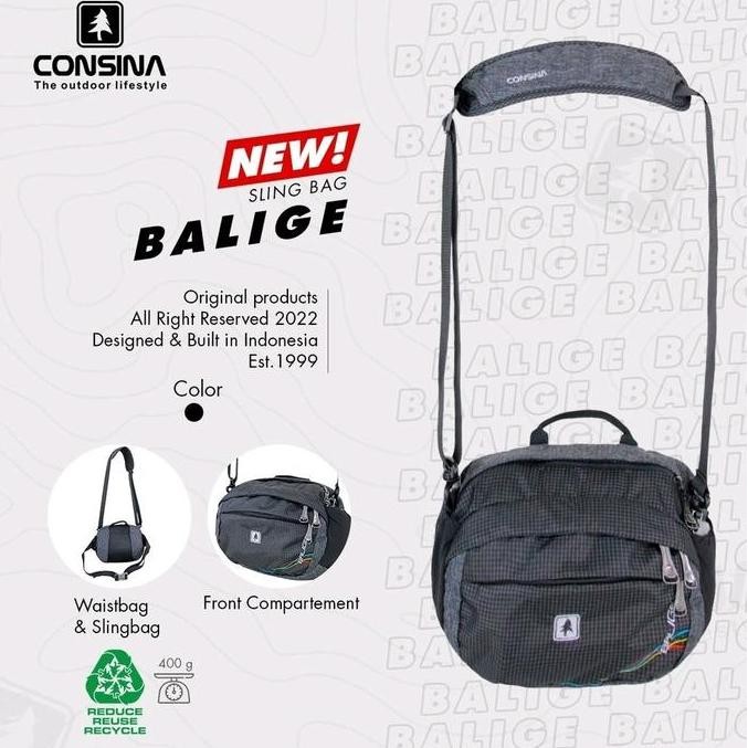tas selempang pinggang pria dan wanita consina balige original Berkualitas