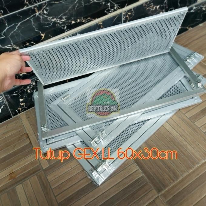 Tutup Cover Aluminium Gex Ll Akuarium Ikan / Kandang Reptil 60X30Cm Original Dan Terlaris