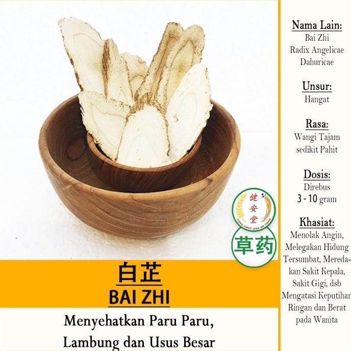 

~^~^~^] BAI ZHI [ Radix Angelicae Dahuricae] Herbal TCM Per 100gr