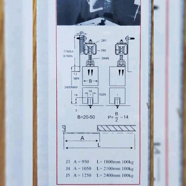 @#@#@#] Rel Pintu Kamar Rumah Sliding Geser 777 Soligen Muller