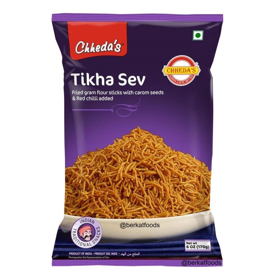 

cusss order] Tikha Sev Chheda's / Cemilan India Fried Noodles Sticks Chilli Pedas