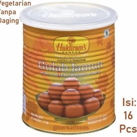 

,,,,,,,] Gulab Jamun Haldiram Sweets Dessert / Manisan India Haldirams Tin