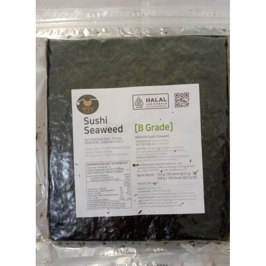 

Manjun Yai Uhi N 50 Lembar 125Gr Berualita Rumput Laut Hui