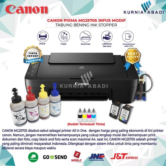 Printer Canon PIXMA MG2570S Infus Print Scan Copy Inkjet Infus Bening