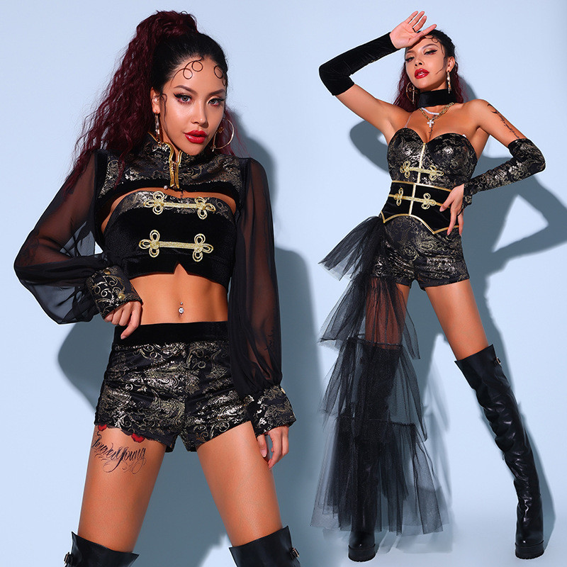 Miseerpin Korean Dance Costume Suit kpop Performance Costume Stage Outfit for Women Street Dance Cos