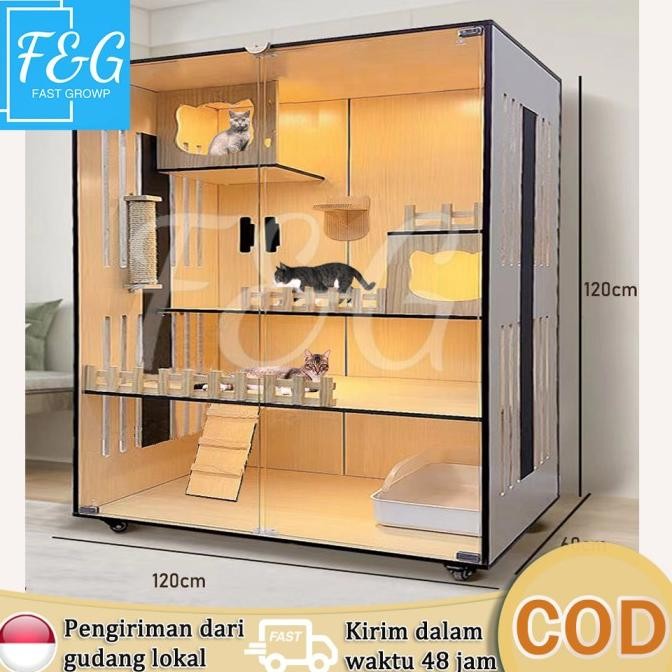 Villa kucing kayu solid/rumah kucing /kandang kucing indoor/kandang