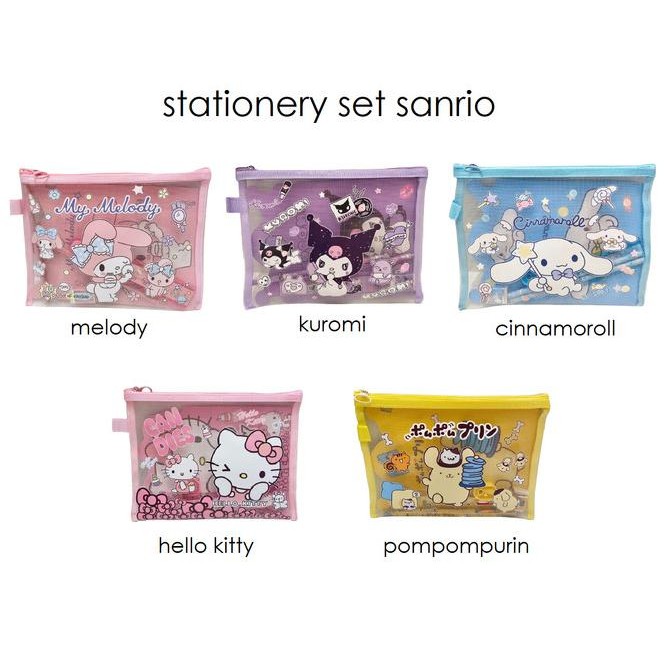 

((((()paling dicari] Stationery set sanrio paket alat tulis buku melody kuromi cinnamoroll