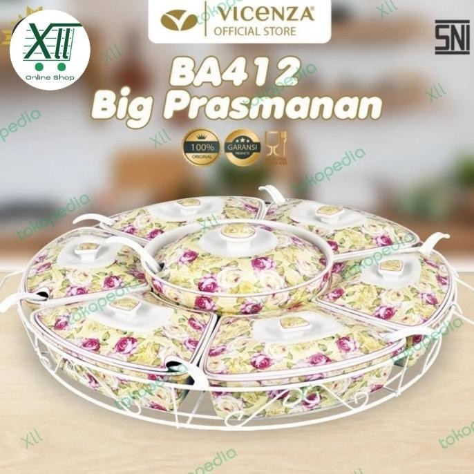 CO VICENZA BA~412 Food Warmer Prasmanan 7 Sekat BiG SiZE 43 Cm