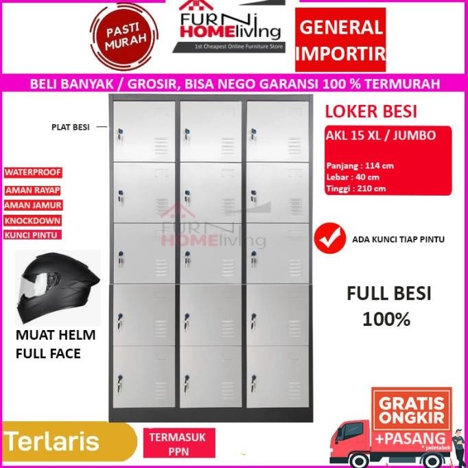 

Loker Besi 15 Pintu Akl15 Jumbo Xl Muat Helm