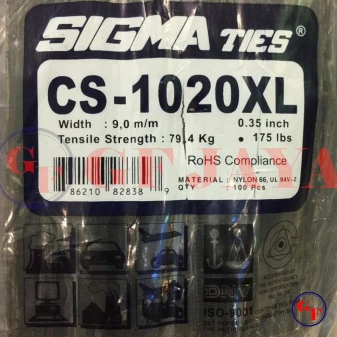 

Kabel Ties / Tis Sigma Cs 1020 Xl / 100Cm / 1 M Hitam / Putih Cs1020Xl
