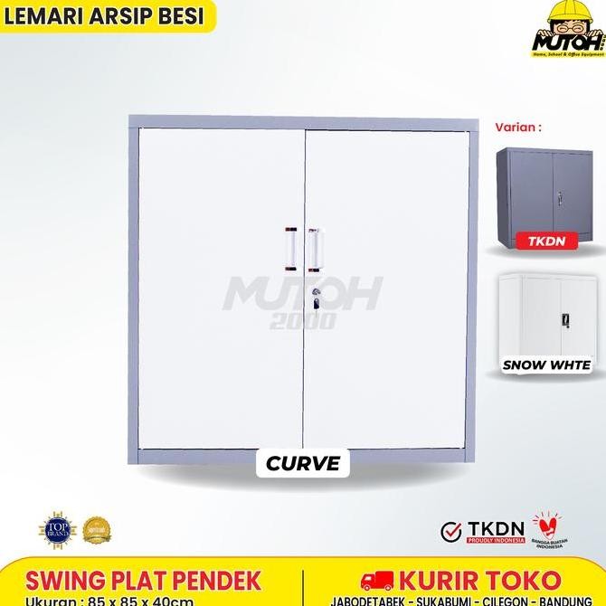 

Lemari Arsip Besi Filling Cabinet Pendek 2 Pintu Swing Plat Pintu Ayun Mutoh2000
