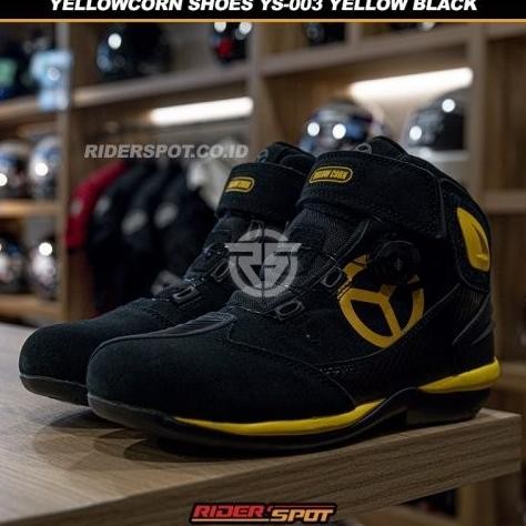 Baru  Riding Shoes Yellowcorn Ys-003 Yellow Black Sepatu Yellow Corn