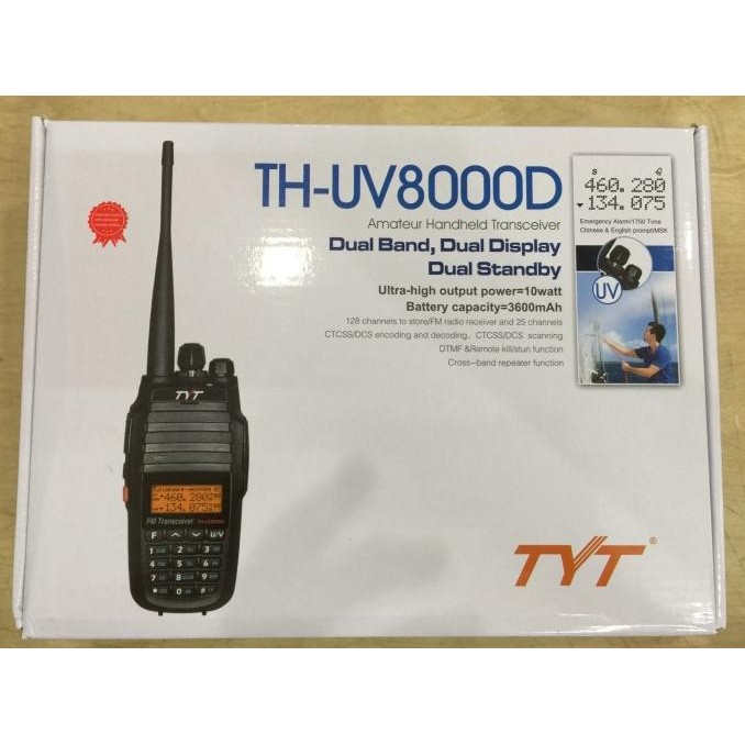 Tyt Th-Uv8000-D 10W Ultra-High Output Power Handheld Transceiver (Ht) Original Dan Terpercaya