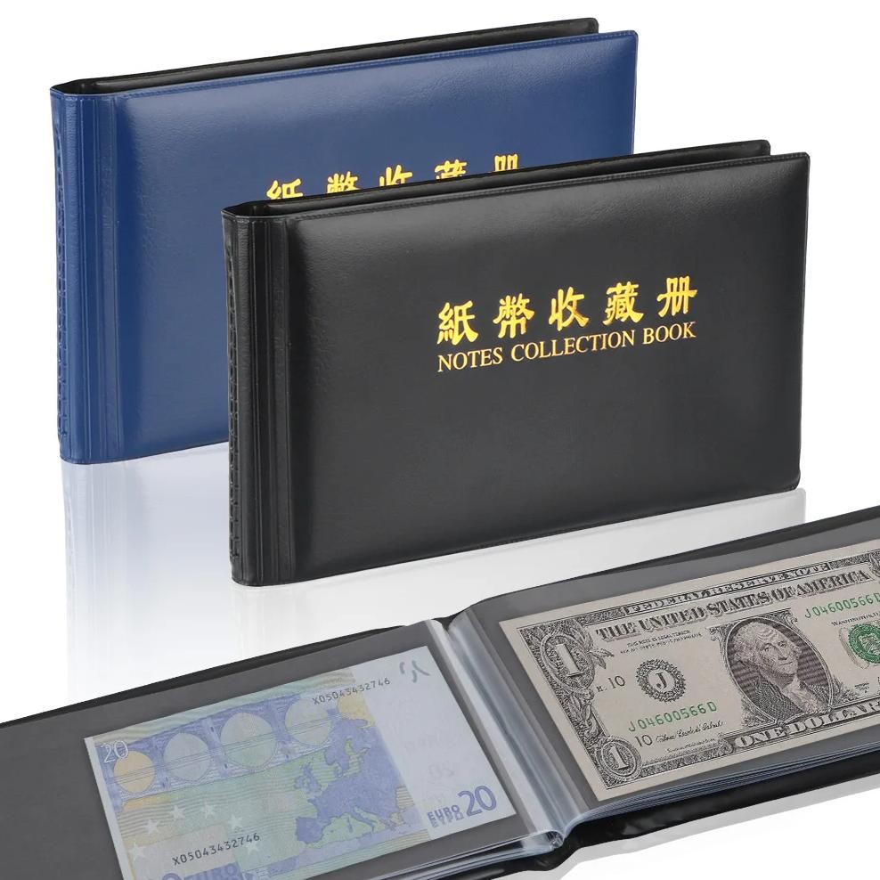 

30 Pages Paper Money Collection Album Collection Pockets Loose Leaf Sheet Creative Money Banknote Protective Bag for Collector